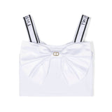 Twinset Kids Top Cropped con Fiocco 