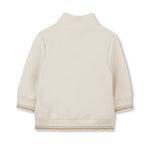 Boss Kids Cardigan Sabbia con Zip per Neonati