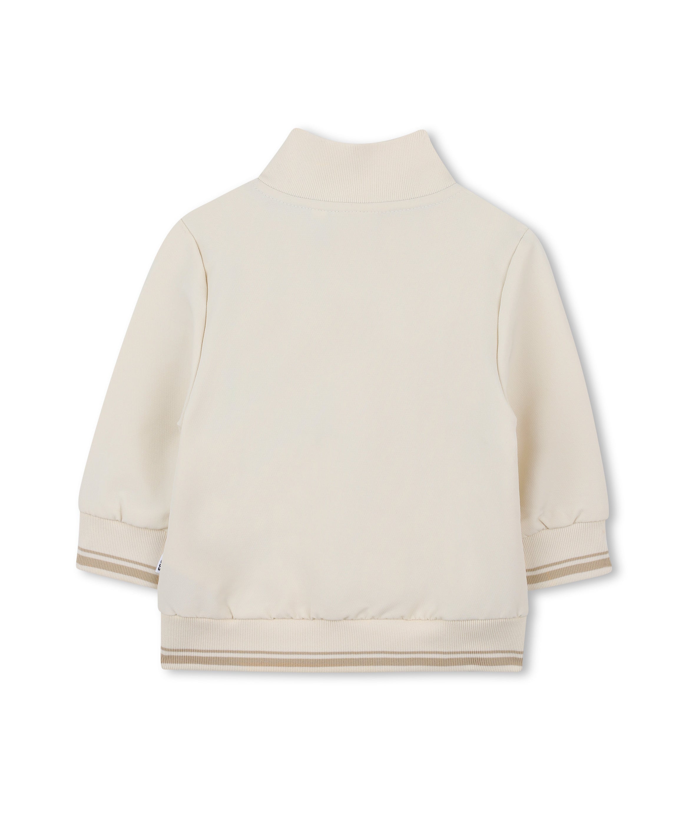 Boss Kids Cardigan Sabbia con Zip per Neonati