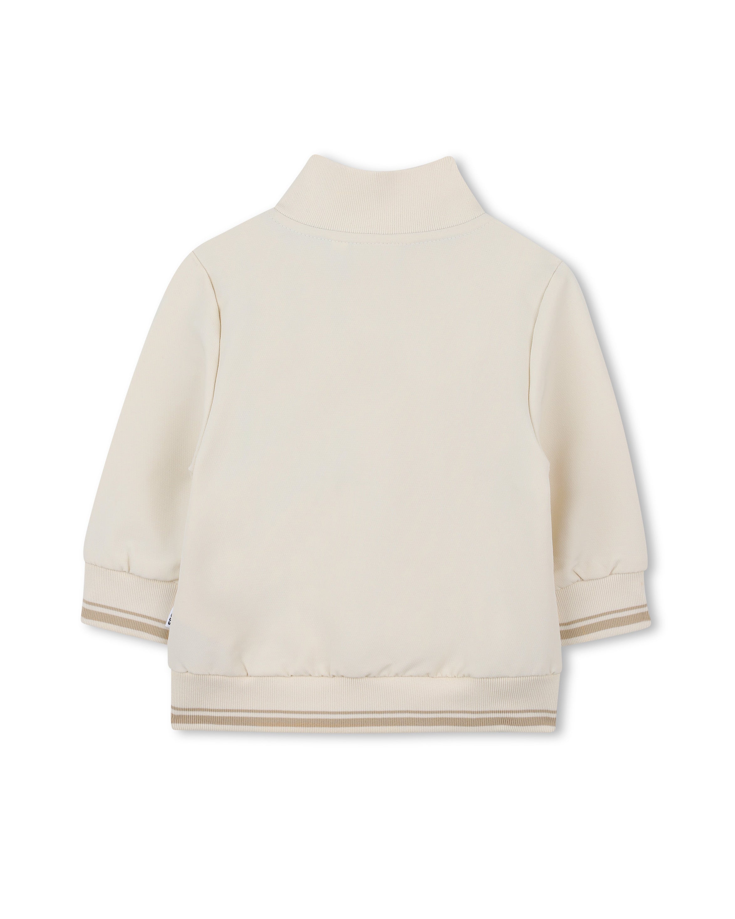 Boss Kids Cardigan Sabbia con Zip per Neonati