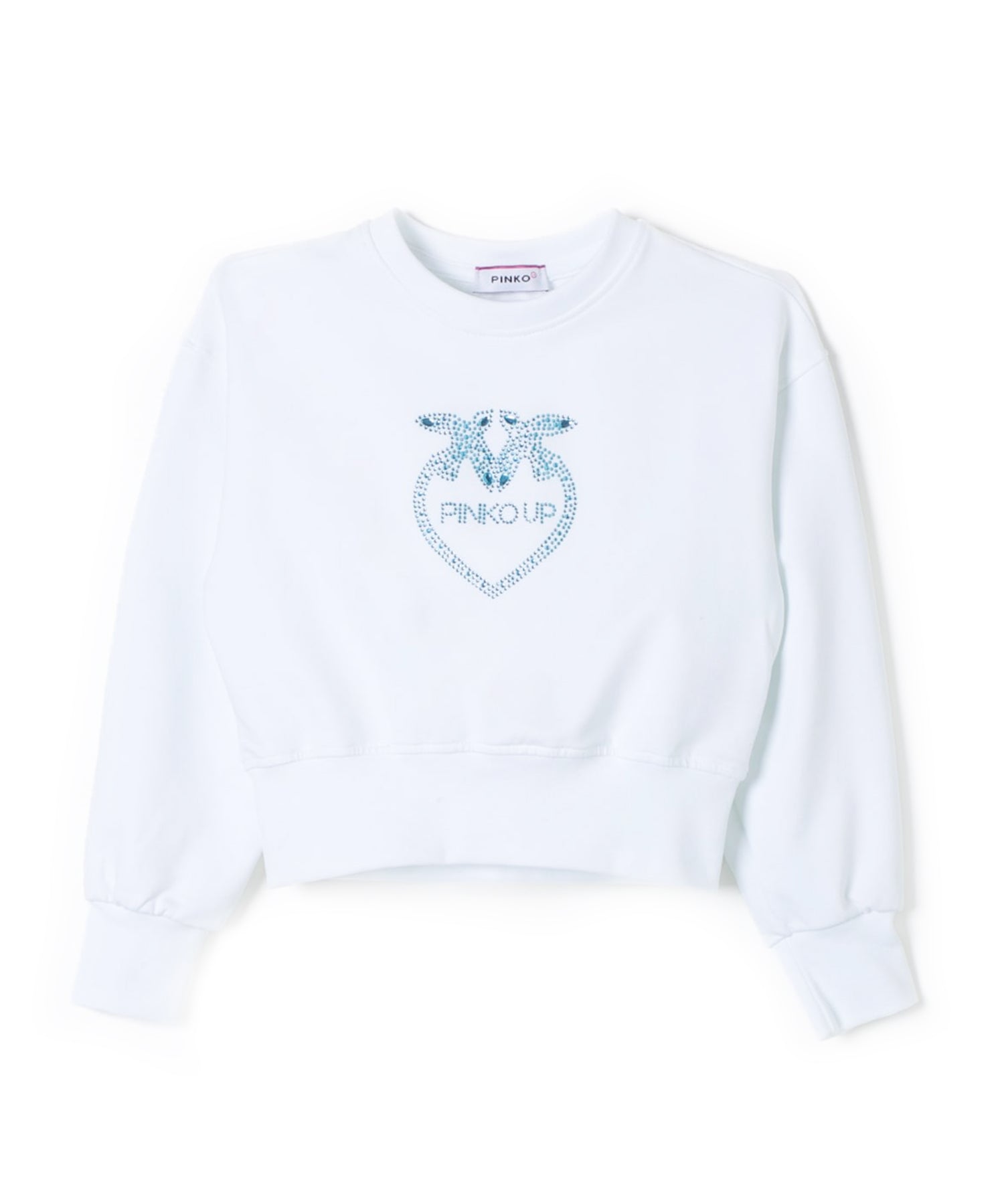 Pinko Kids Felpa Bianca Con Logo (fronte)