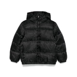 Moschino Kids Giubbino Nero con Logo Jacquard per Neonati