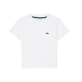 Lacoste Kids T-Shirt Bianca con Ricamo Logo Unisex
