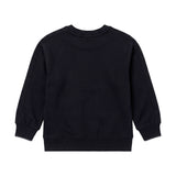 Moschino Kids Felpa Nera Girocollo con Stampa Teddy Bear e Logo per Bambini