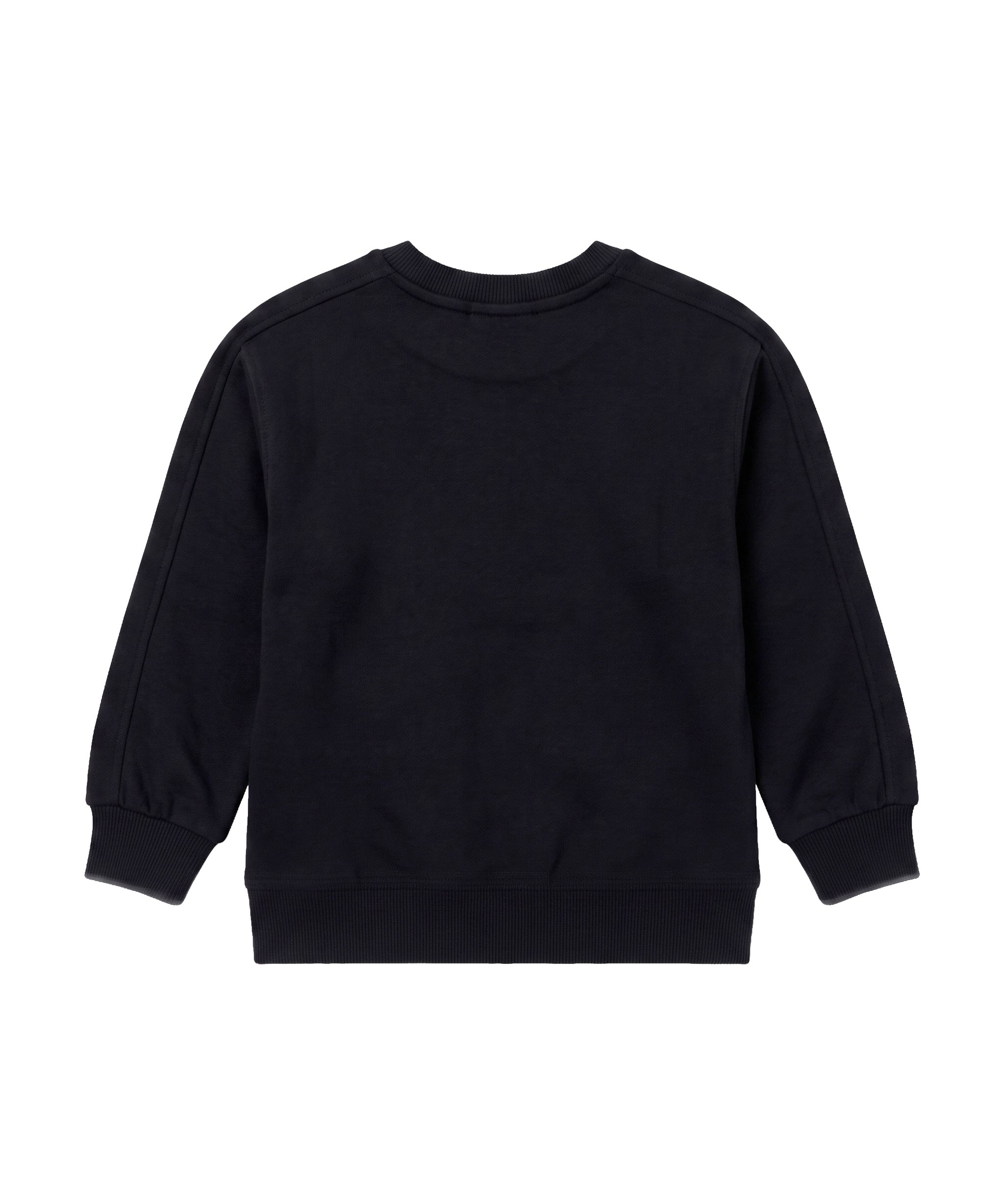 Moschino Kids Felpa Nera Girocollo con Stampa Teddy Bear e Logo per Bambini