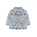 Moschino Kids Giubbino in Denim con Ricamo per Neonate