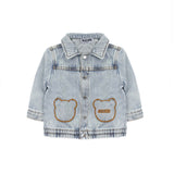 Moschino Kids Giubbino in Denim con Ricamo per Neonate