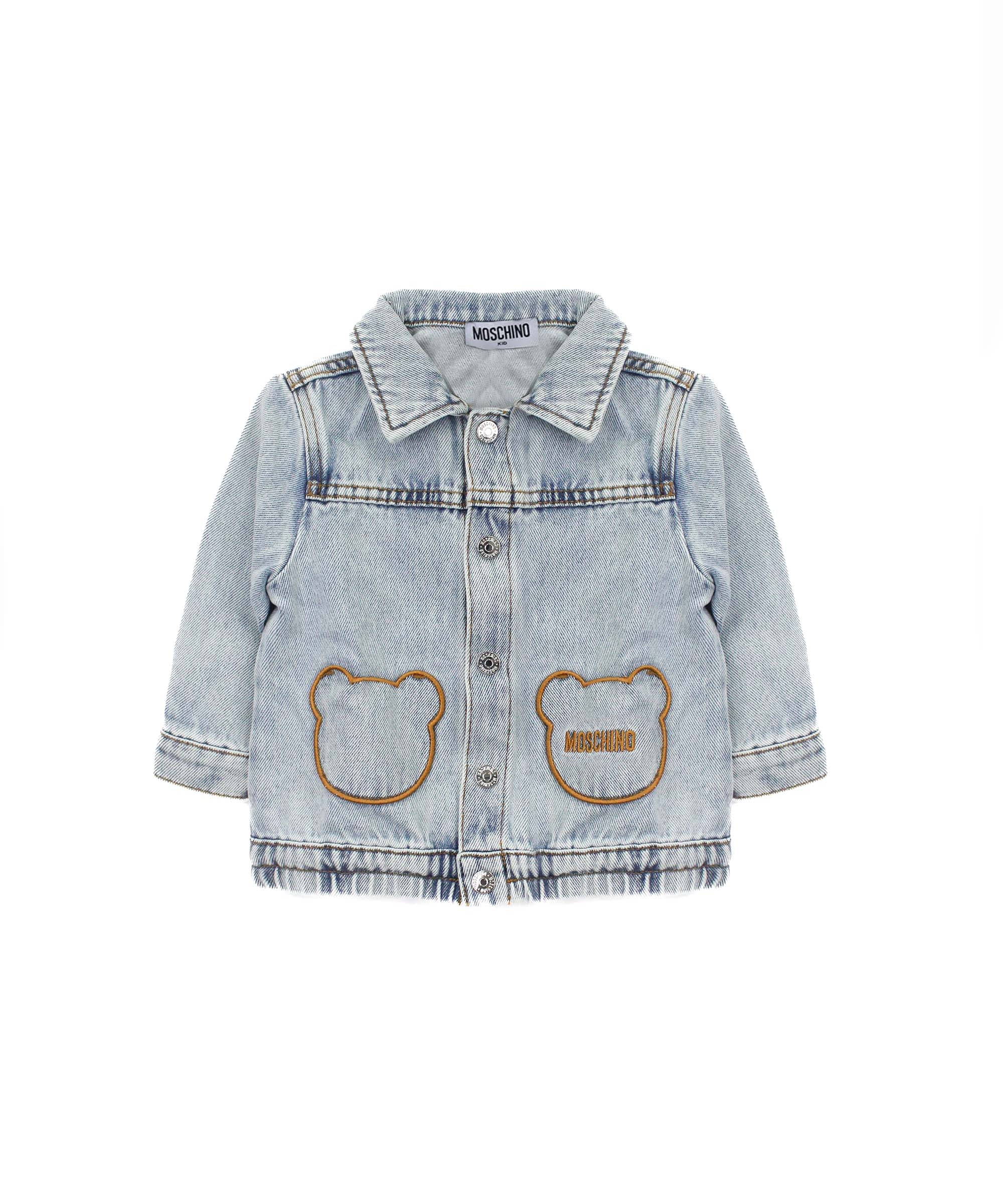 Moschino Kids Giubbino in Denim con Ricamo per Neonate