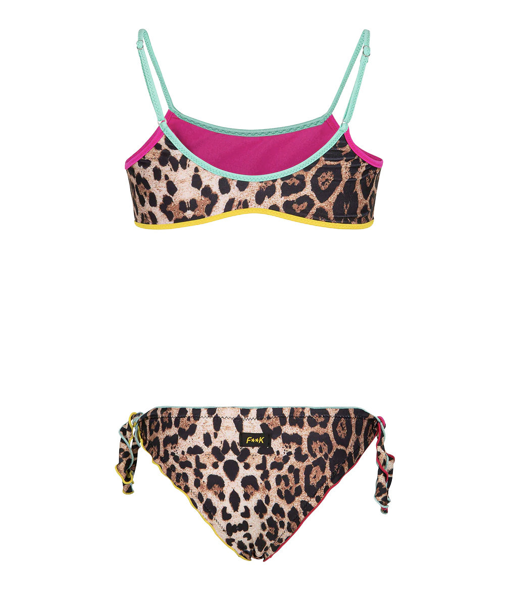 F**K Kids Costume a Fascia Fantasia Leopardato per Bambine