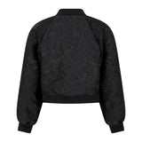 John Richmond Kids Giubbino Nero con Ricamo Rose per Bambine