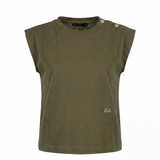 Daniele Alessandrini Kids Canotta Verde Militare con Logo per Bambini