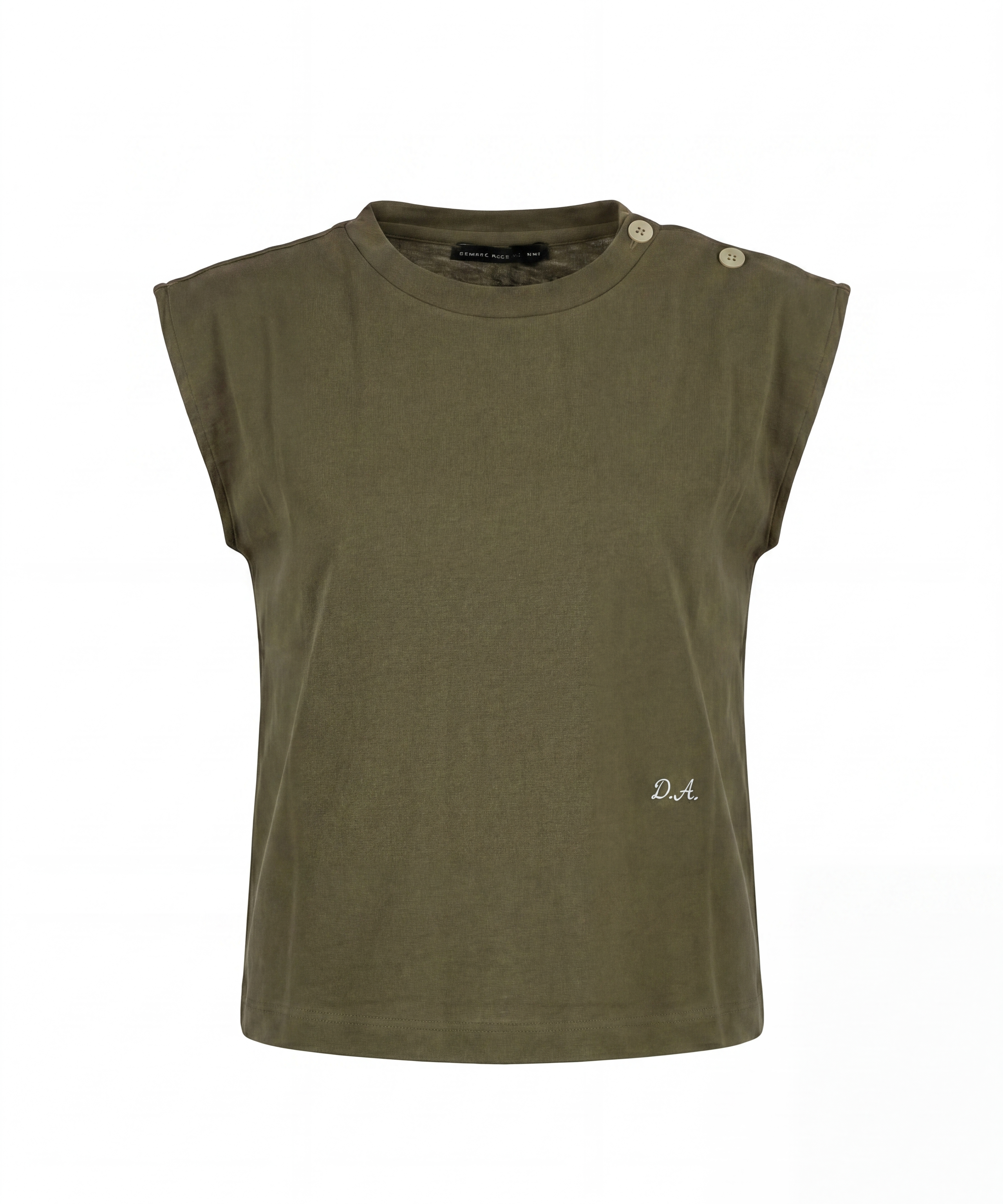 Daniele Alessandrini Kids Canotta Verde Militare con Logo per Bambini