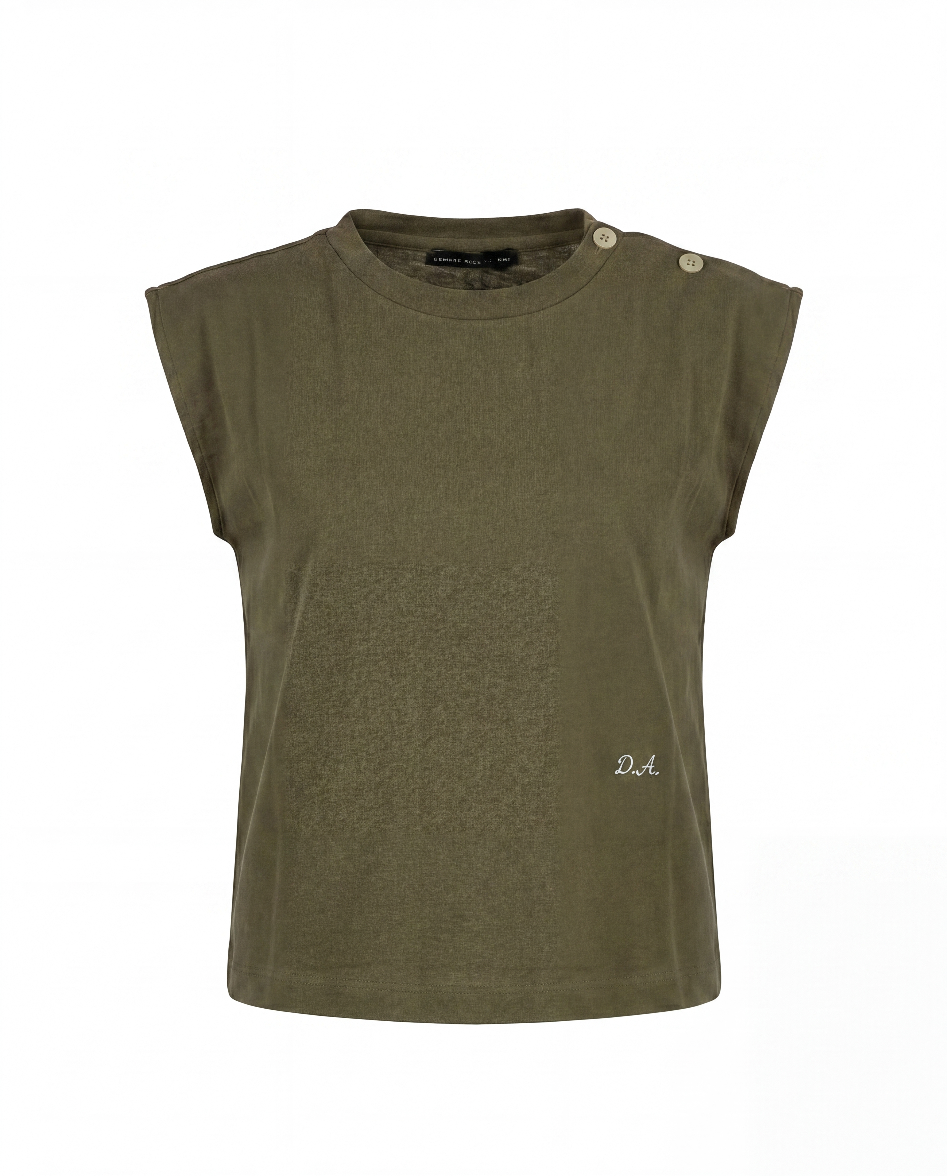 Daniele Alessandrini Kids Canotta Verde Militare con Logo per Bambini