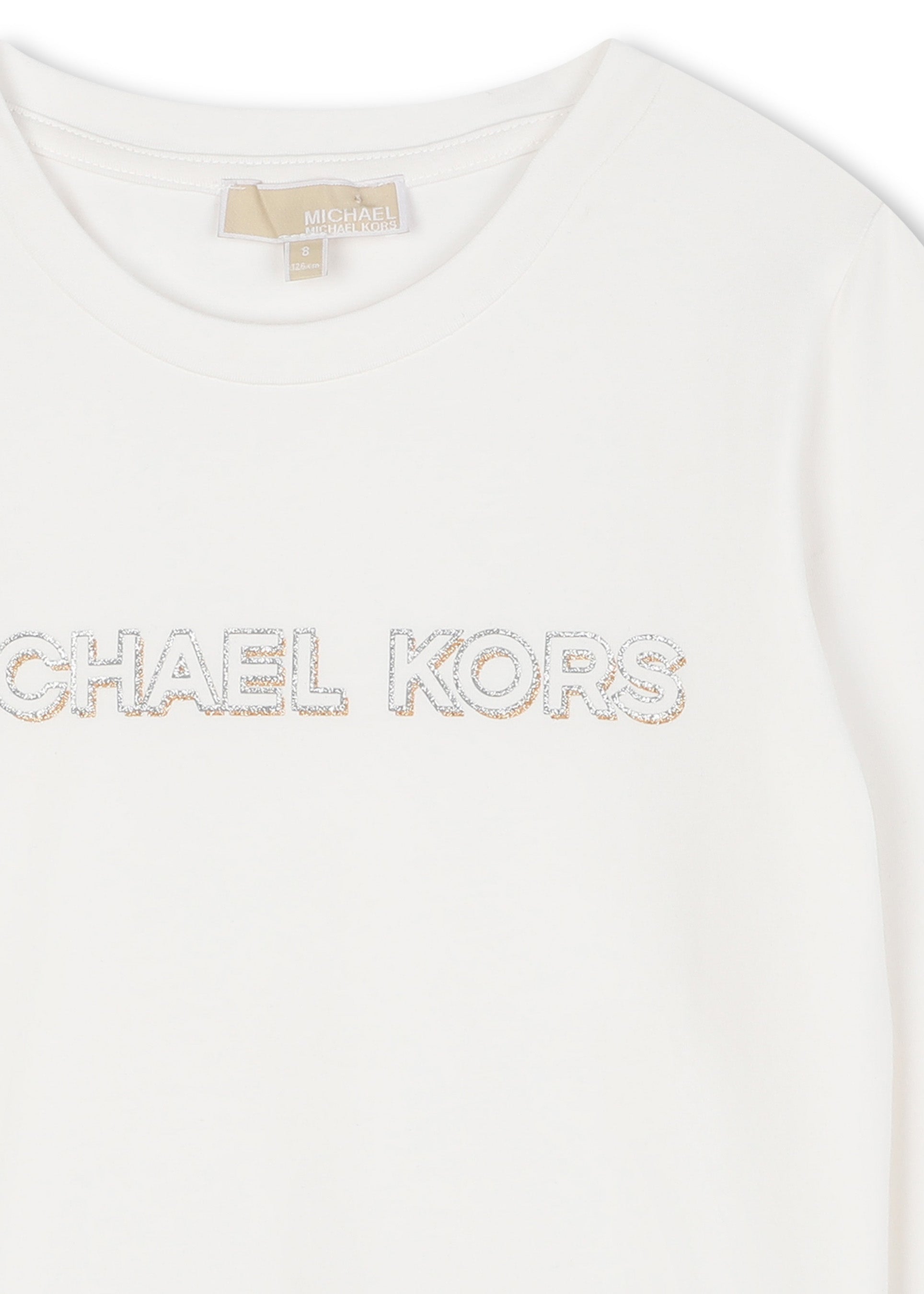 Michael Kors Kids T-shirt Bianca Lunghe Maniche per Bambine (dettaglio)