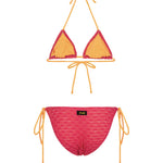 F**K Kids Costume Fantasia Fucsia con Dettagli Arancione per Bambine