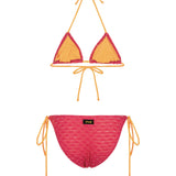 F**K Kids Costume Fantasia Fucsia con Dettagli Arancione per Bambine