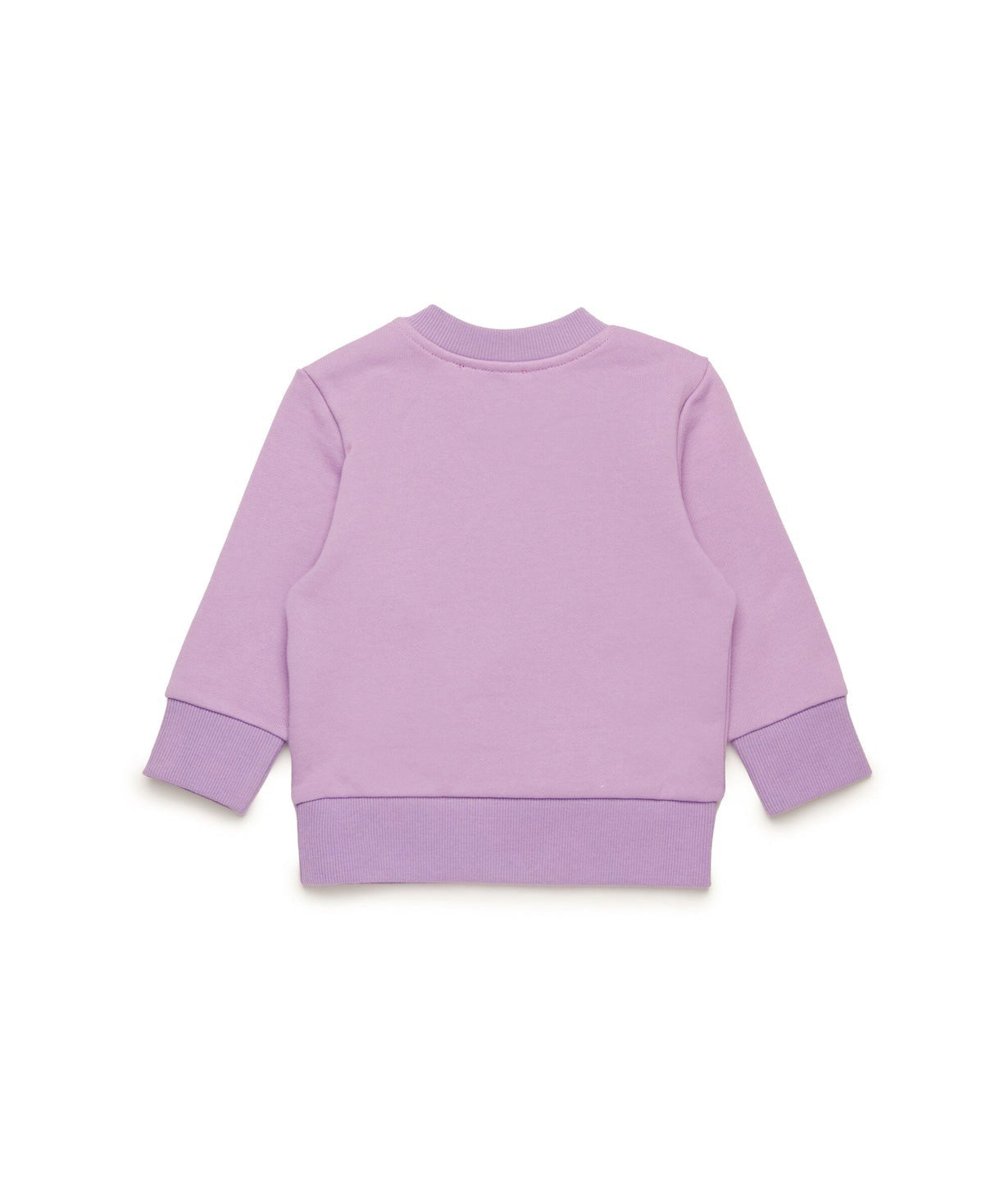 Diesel Kids Felpa Lilla Girocollo con Used Effect Oval D per Neonate