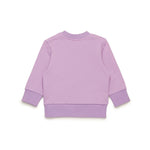 Diesel Kids Felpa Lilla Girocollo con Used Effect Oval D per Neonate