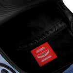 Sprayground Kids Zaino Think On It Unisex Iridescente Azzurro e Viola con Shark Mouth in Rilievo Nero