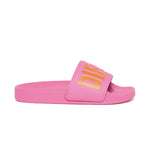 Diesel Kids Ciabatta Fucsia con Logo Arancione per Bambine