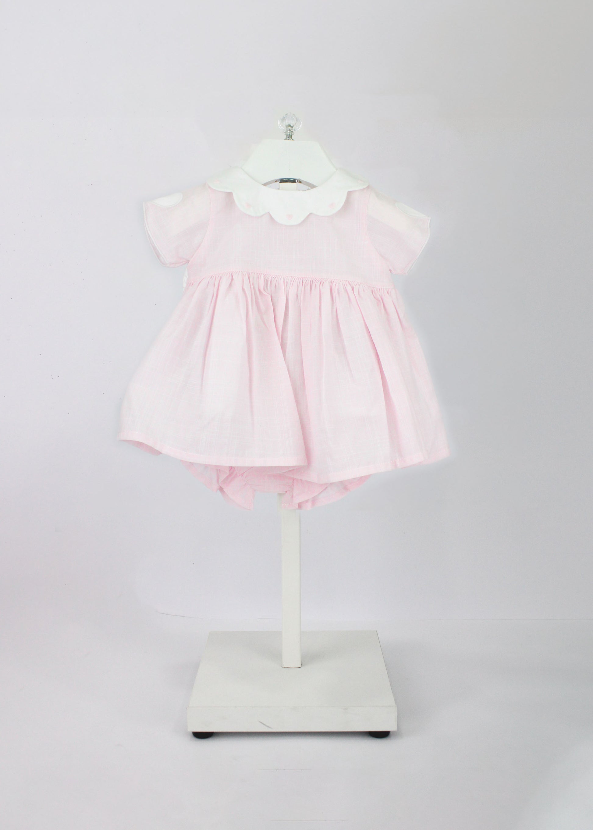 Deolinda Abito con Culotta Rosa con Cuori per Neonate