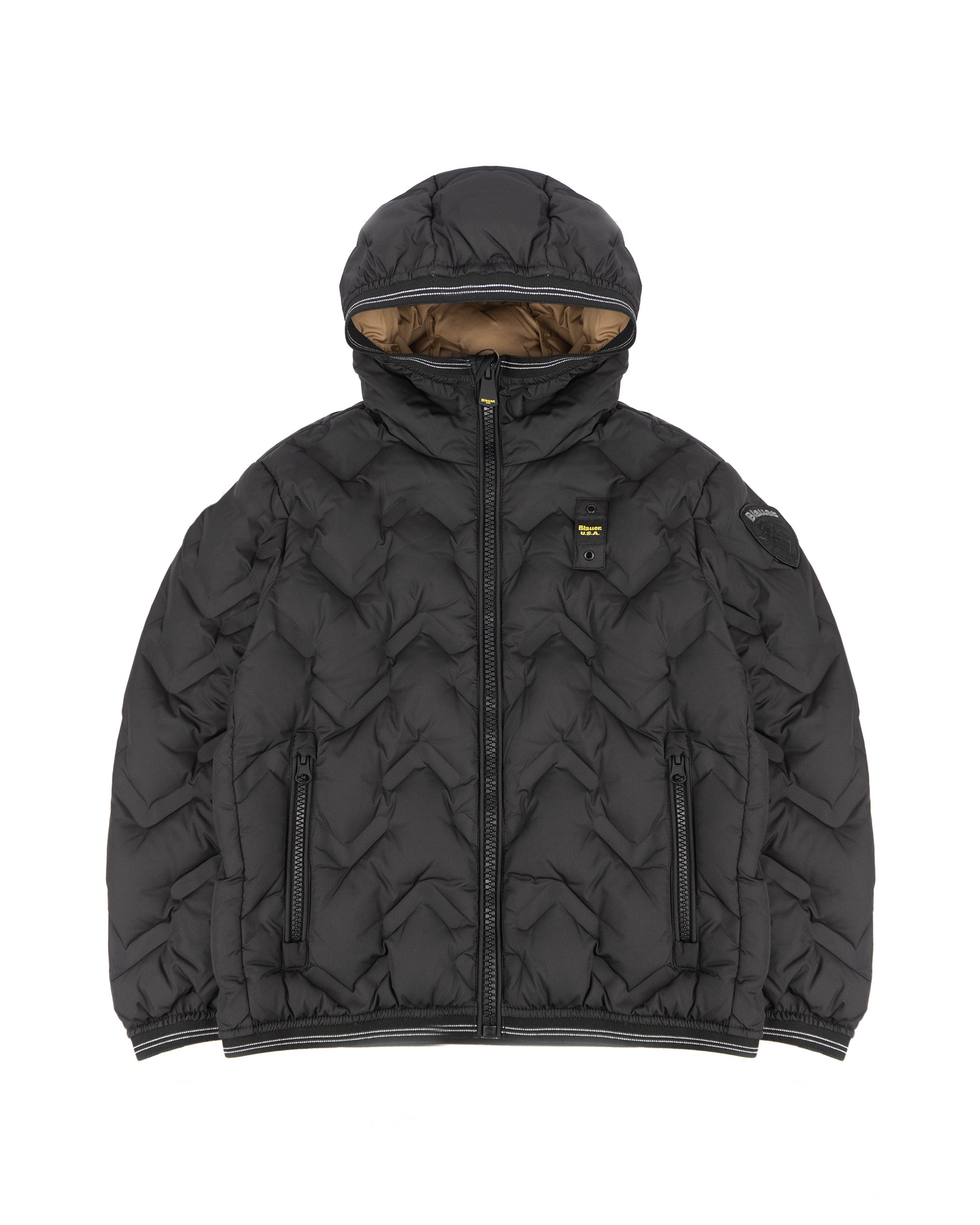 Blauer Kids Giubbino Nero con Cappuccio PIER JUNIOR per Bambini