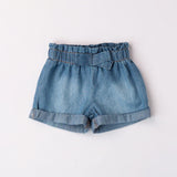 Minibanda Short Baloon in Denim per Neonate