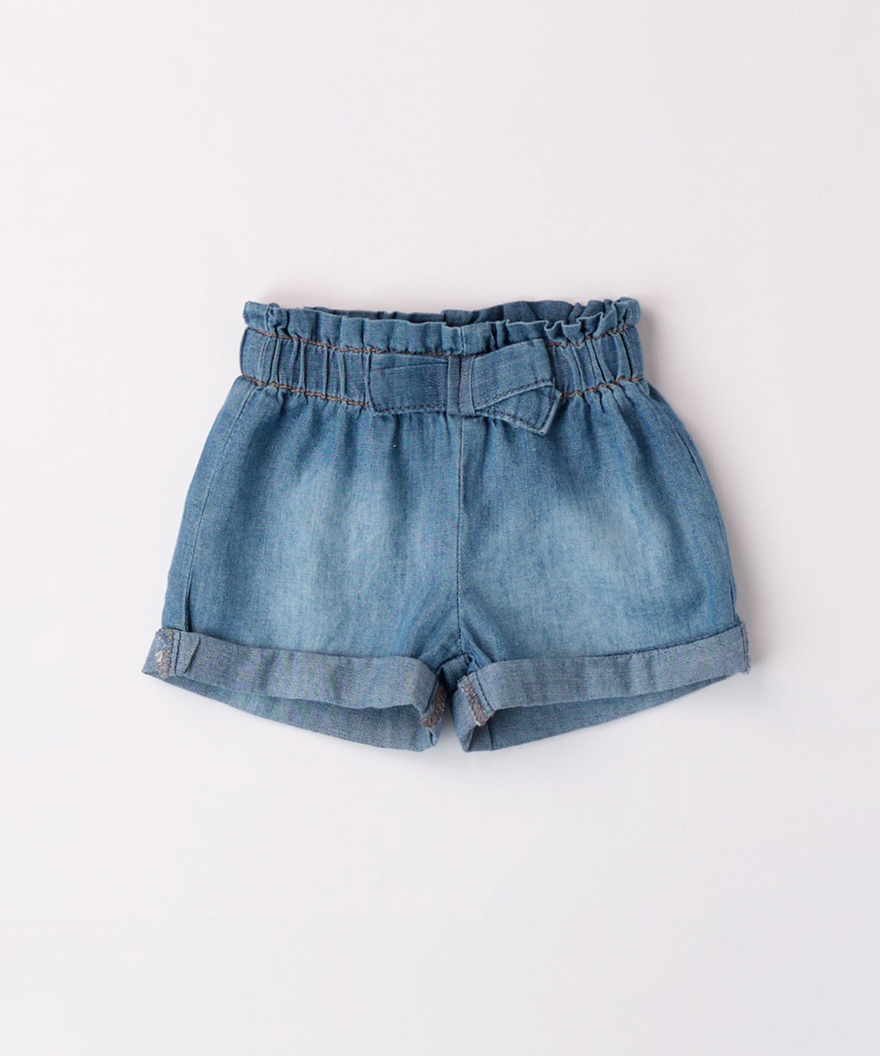 Minibanda Short Baloon in Denim per Neonate