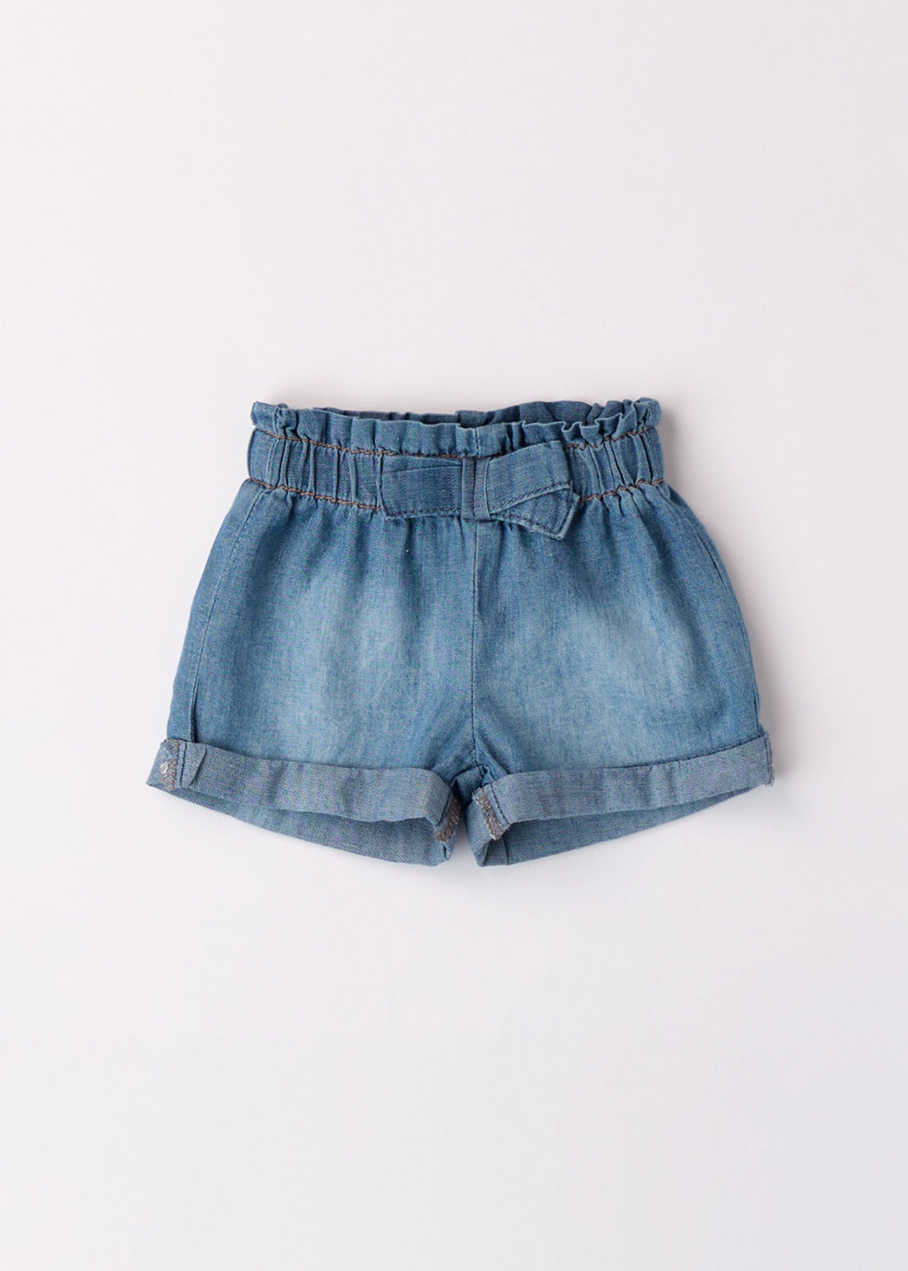 Minibanda Short Baloon in Denim per Neonate