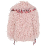 Roberto Cavalli Kids Pelliccia Rosa con Decorazione Nastro per Bambine