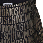 Moschino Kids Gonna Oro Netallizzata con Logo Jacquard per Bambine (dettaglio)