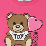 Moschino Kids T-shirt con Stampa con Gonna Fucsia per Neonate