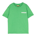 Barrow Kids T-shirt Verde con Stampa Logo e Smile per Bambini
