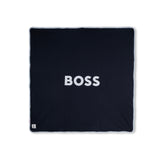 Boss Kids Coperta Navy con Logo per Neonati