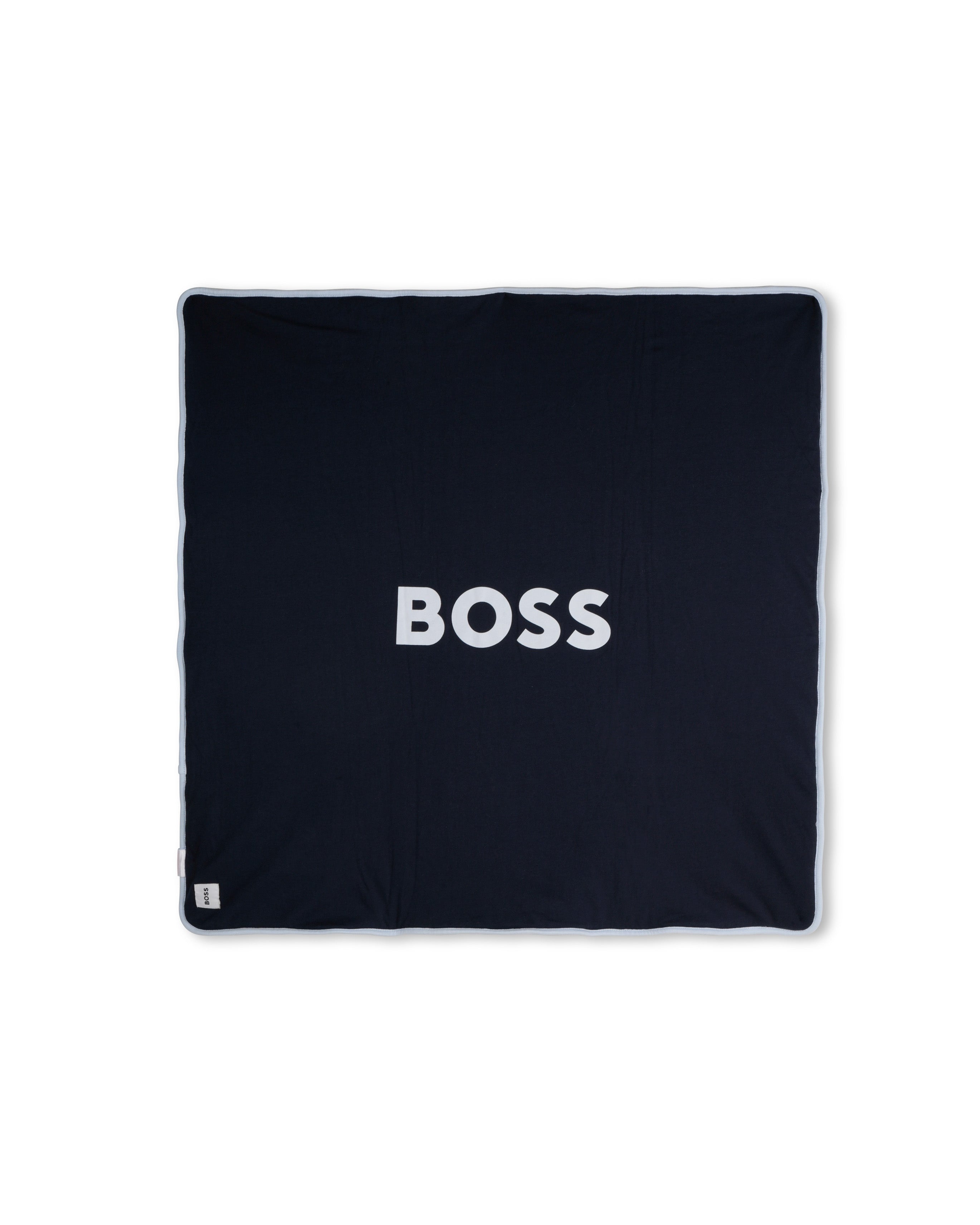 Boss Kids Coperta Navy con Logo per Neonati