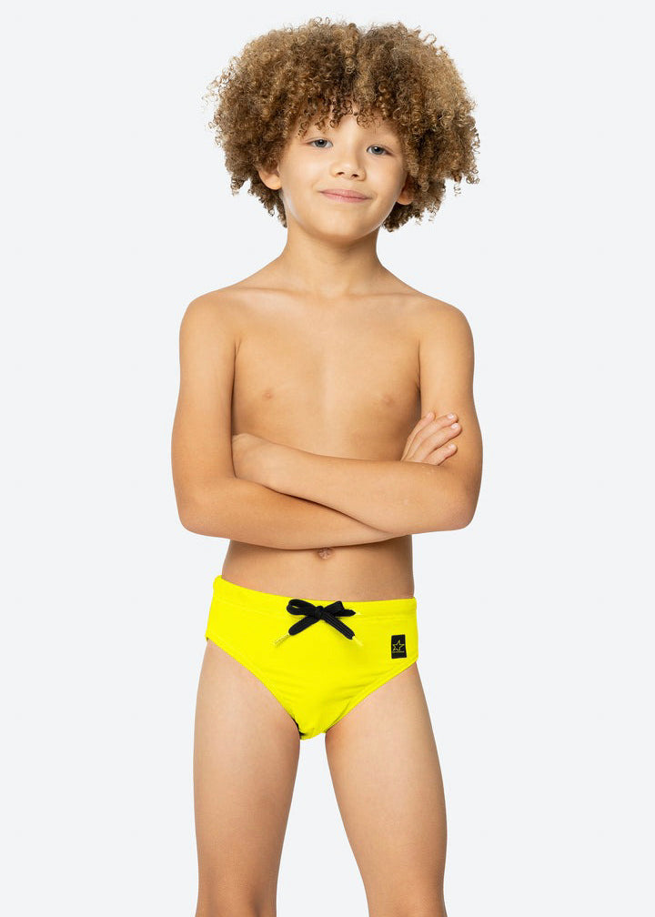 4GIVENESS Costume Slip Giallo Fluo per Bambini