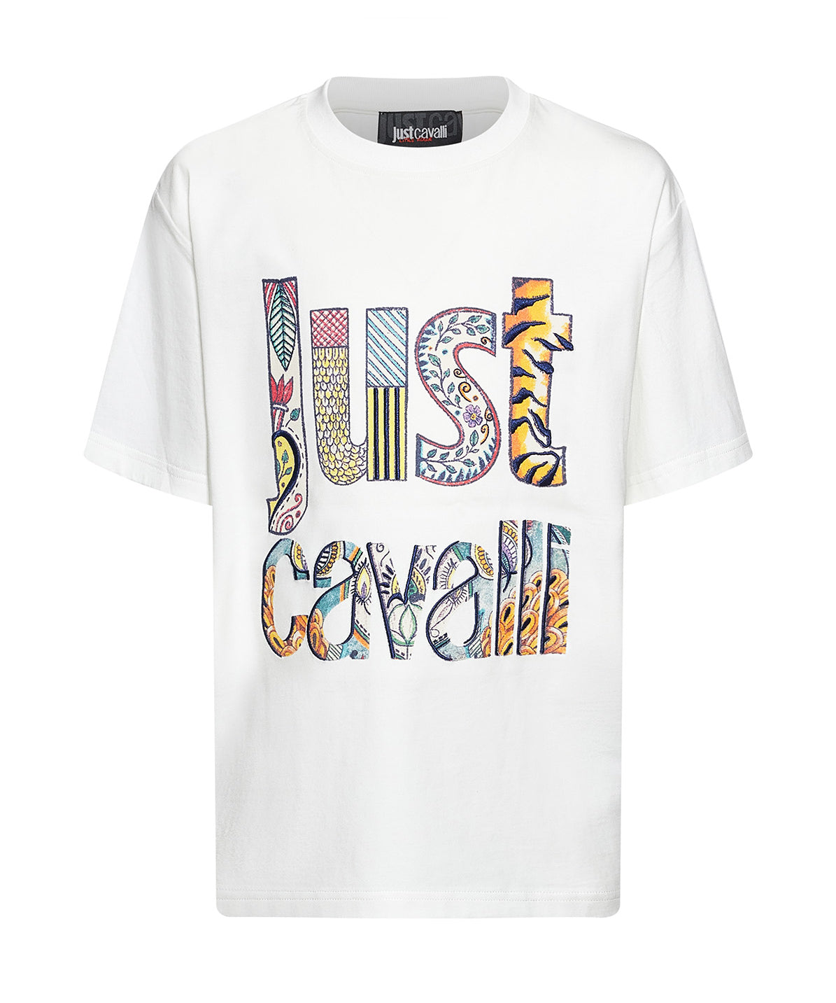 Just Cavalli Kids T-Shirt Pristine con Logo Fantasia per Bambine