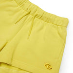 Diesel Kids Shorts Giallo con Micro Oval D per Bambine