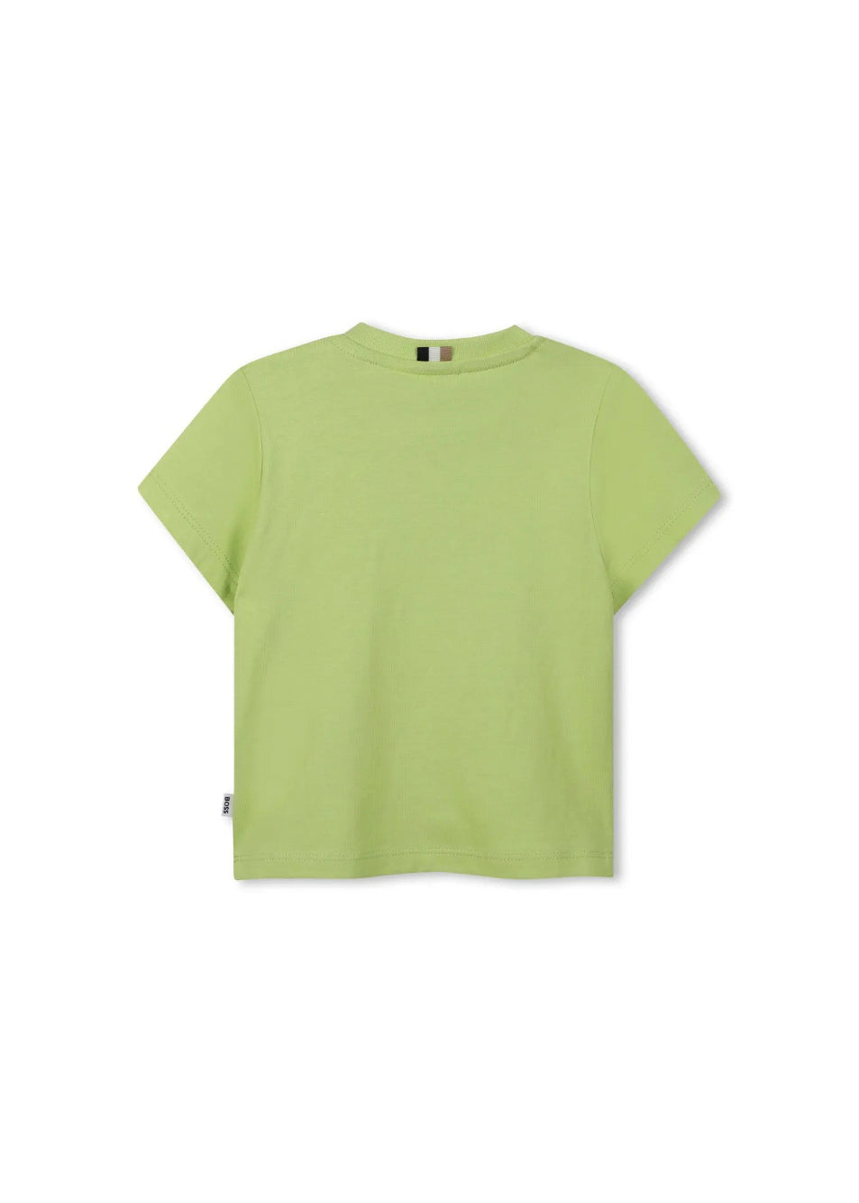 Boss Kids T-shirt Lime con Stampa per Neonati