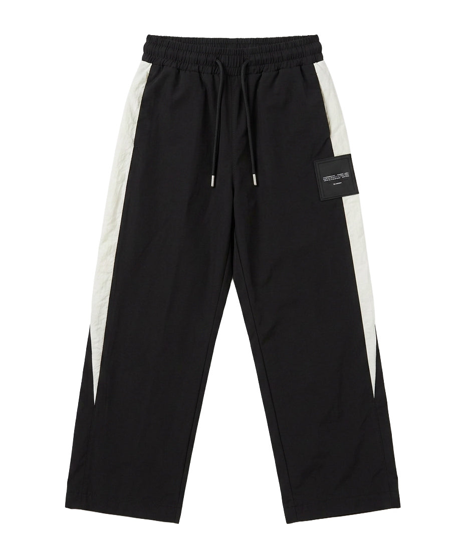 Yes London Kids Pantalone Nero e Bianco con Patch Logo per Bambini