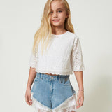 Twinset Kids T-shirt in Pizzo e Sangallo