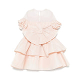 Elisabetta Franchi La Mia Bambina Abito con Balze e Fiocco Rosa per Bambine