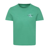 Calvin Klein Kids T-shirt Verde con Logo per Bambini