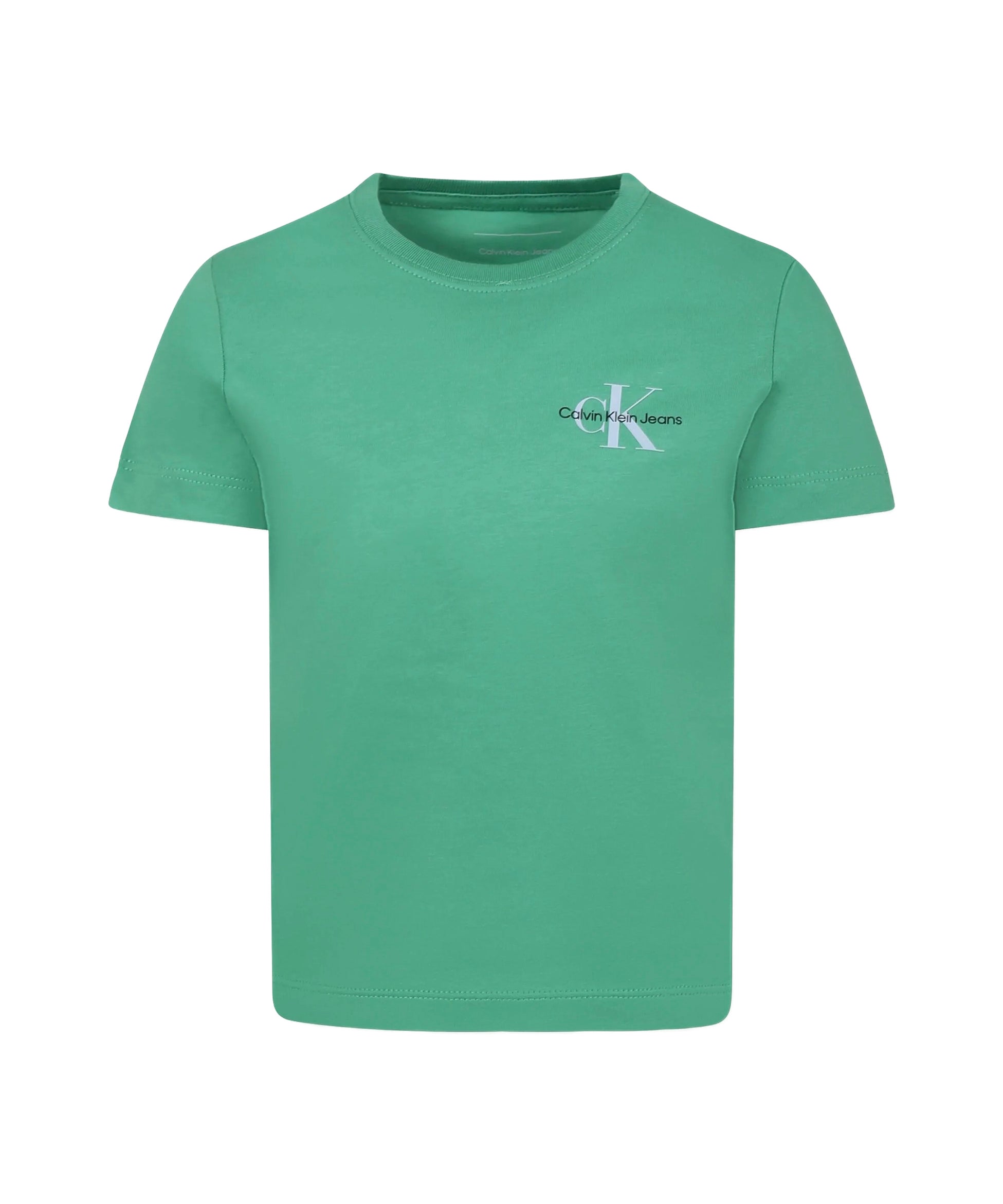 Calvin Klein Kids T-shirt Verde con Logo per Bambini