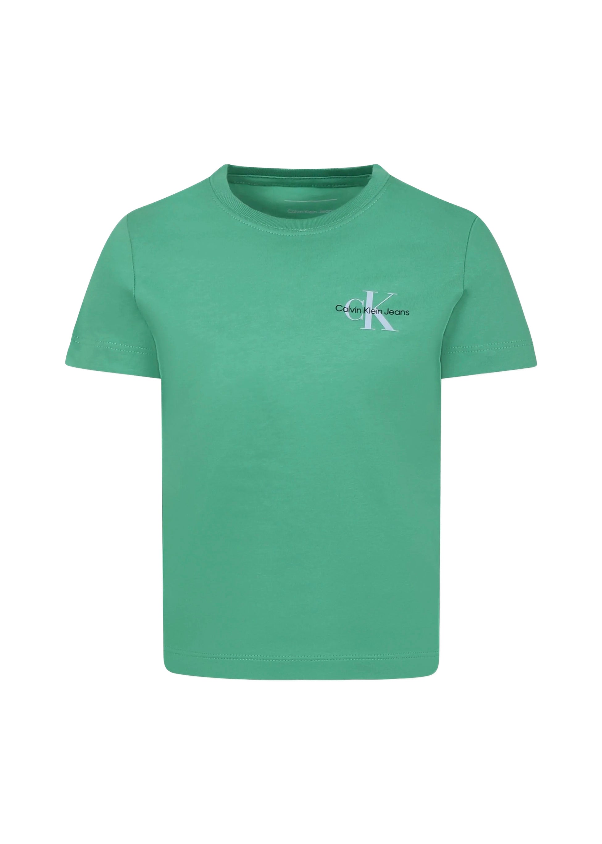 Calvin Klein Kids T-shirt Verde con Logo per Bambini