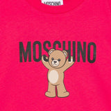 Moschino Kids T shirt Lampone con Teddy per Bambine