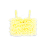 Angel's Face Top in Tulle Giallo per Bambine