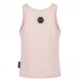 Philipp Plein Kids Canotta Rosa con Stampa per Bambine