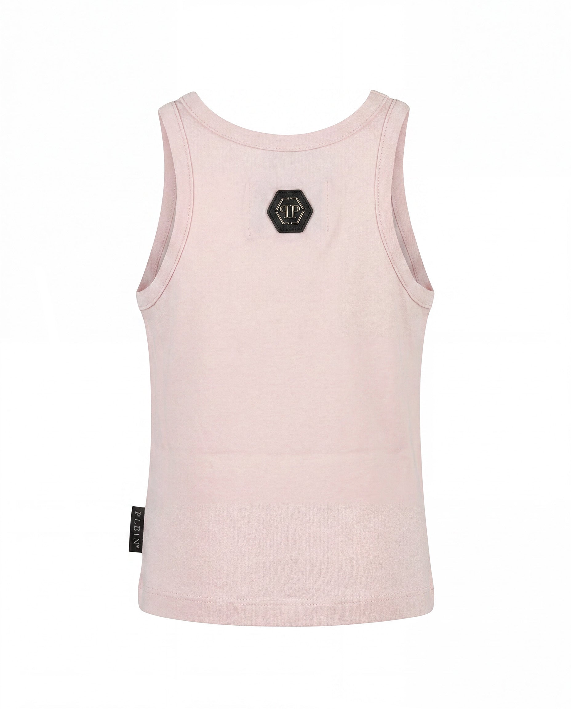 Philipp Plein Kids Canotta Rosa con Stampa per Bambine