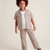 Eleventy Kids Camicia Beige con Tasche per Bambini